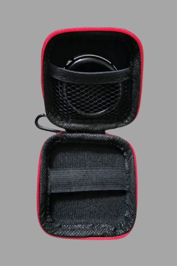 Jax Wanderlust. Mini Zip - Case with Carabiner. Black + Red - Maskulo - MCS103 - YX - Maskulo Global (EU) Store