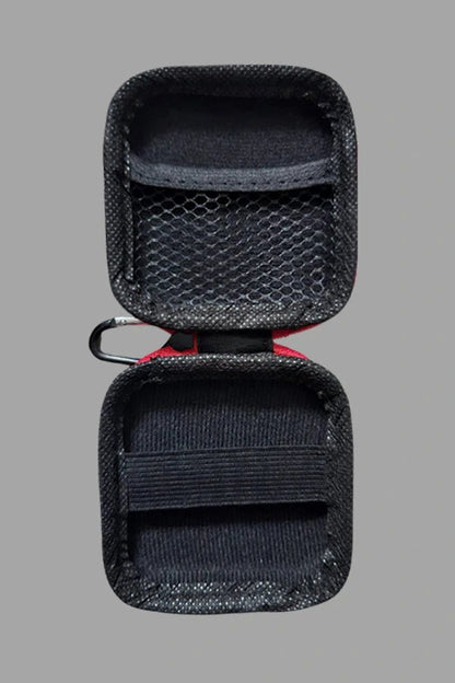 Jax Wanderlust. Mini Zip - Case with Carabiner. Black + Red - Maskulo - MCS103 - YX - Maskulo Global (EU) Store